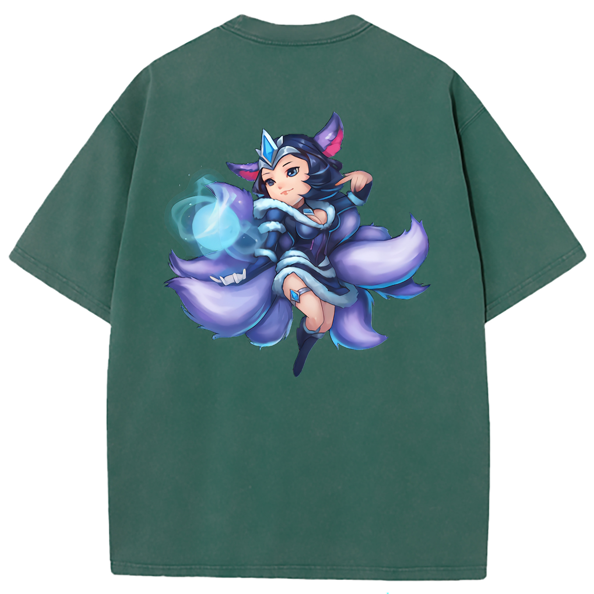 （画像用） リーグ・オブ・レジェンド League of Legends LOL 綿100% ヴィンテージ風 半袖Tシャツ（背面プリント）